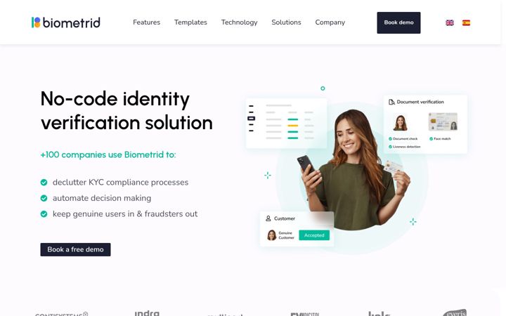 Screenshot of biometrid.com