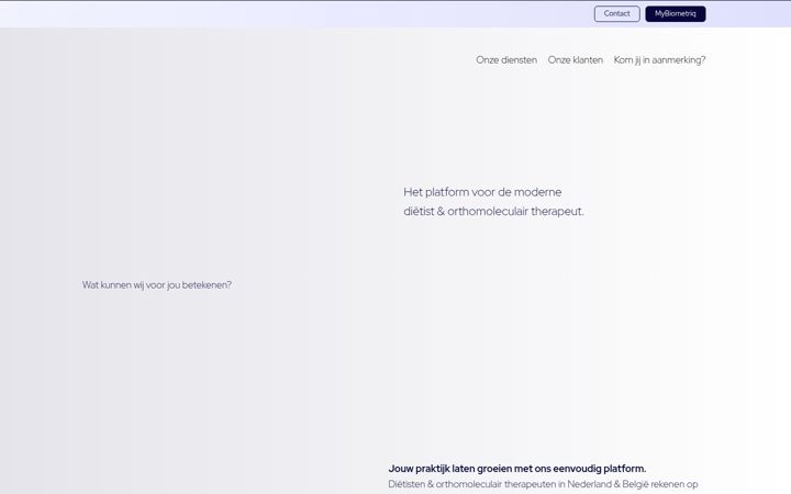 Screenshot ta' biometriq.nl