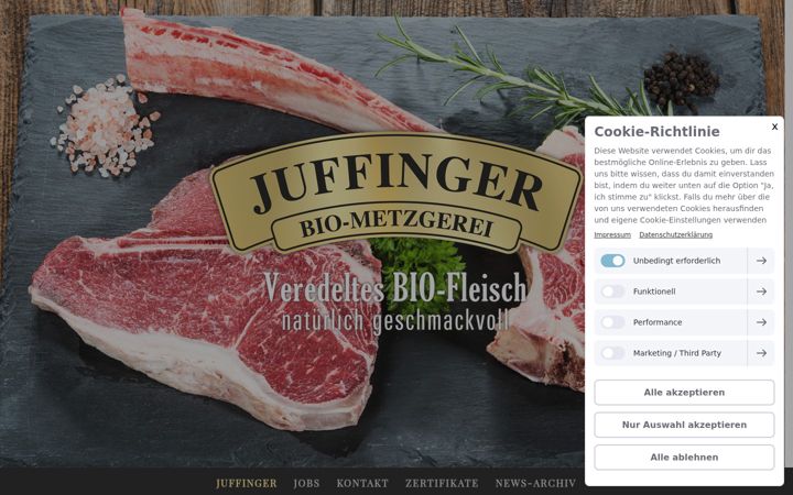 Screenshot of biometzger.at