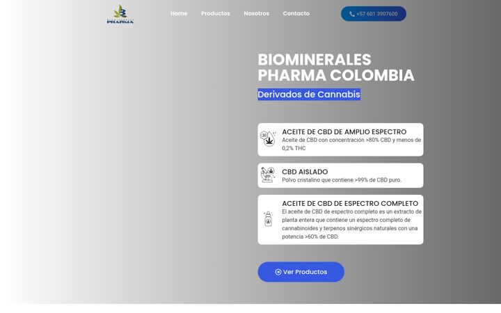 Screenshot of biomineralespharmacolombia.com