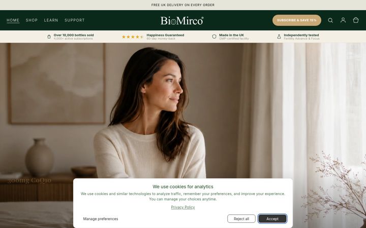 Screenshot of biomirco.com