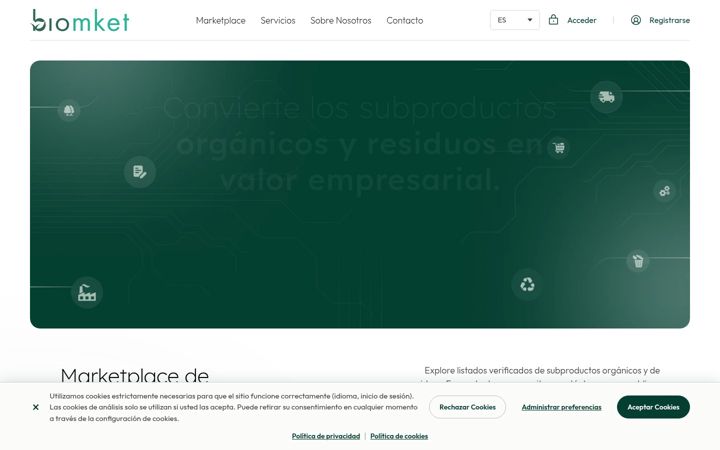 Screenshot of biomket.com