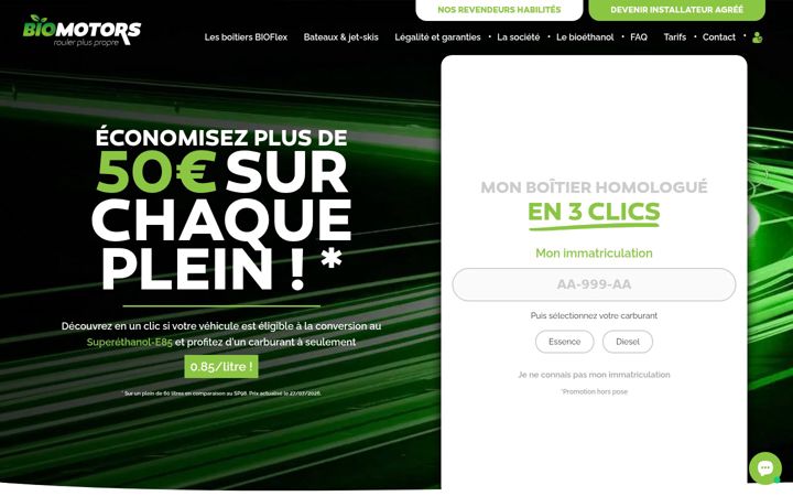 Screenshot of biomotors.fr