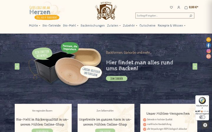 Skärmbild av biomuehle-eiling.de