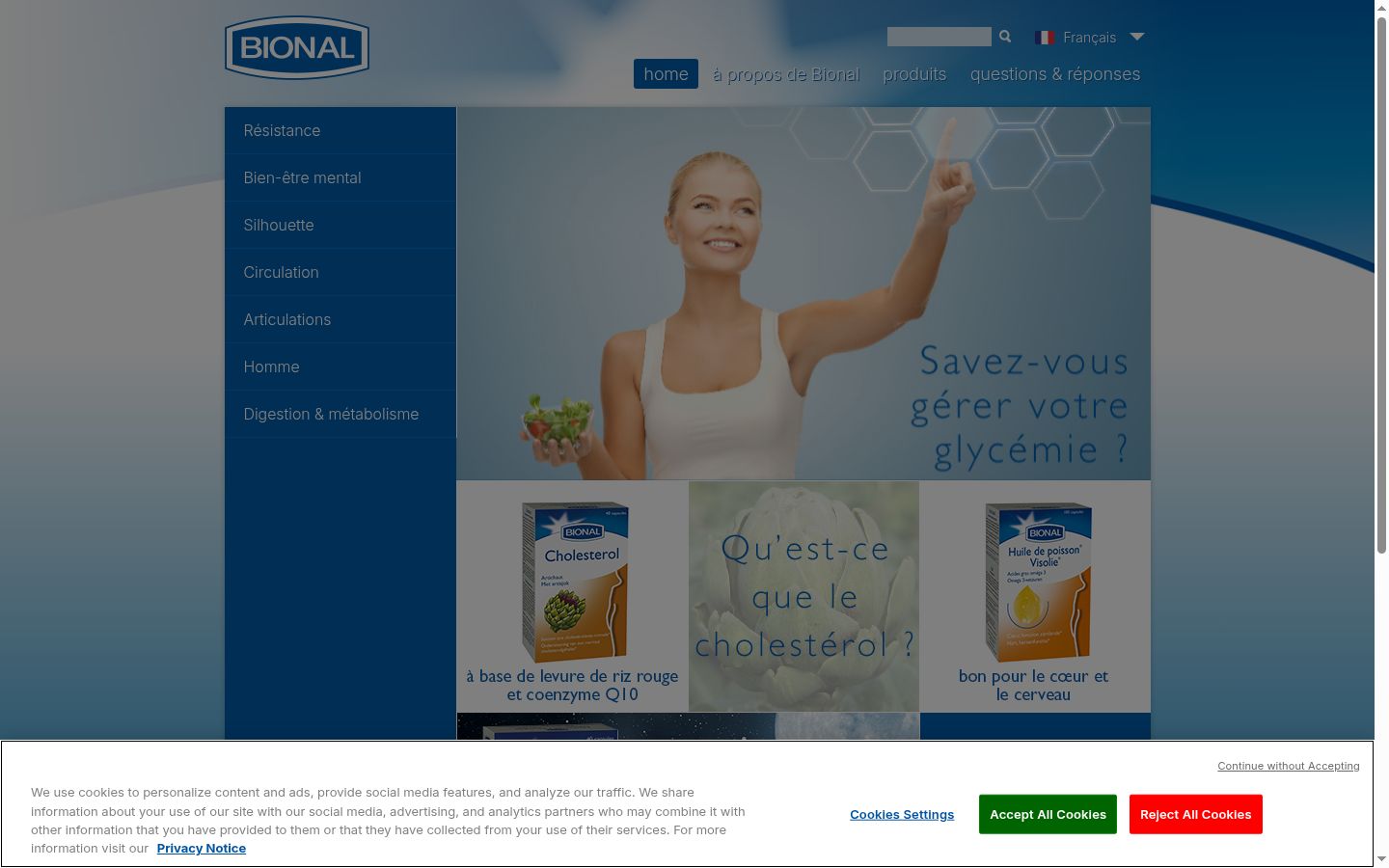 Screenshot des Einwilligungsbanners vor jeglicher Interaktion