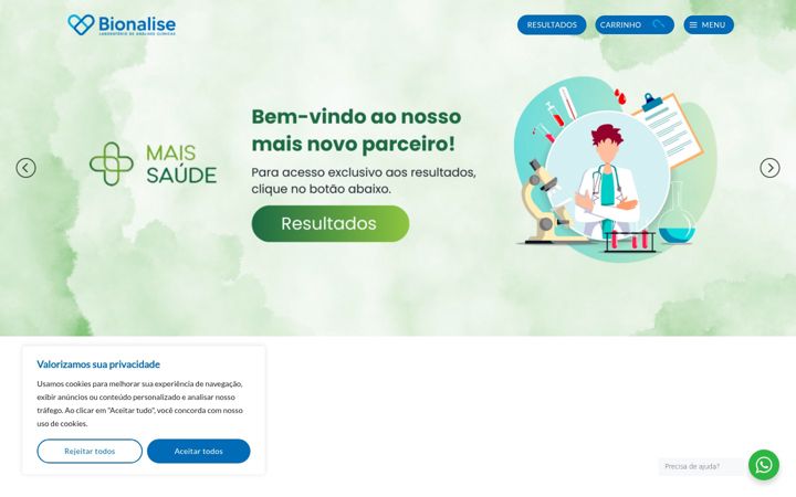 Screenshot of bionalise.com.br