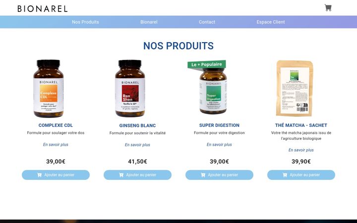 Screenshot of bionarel.com