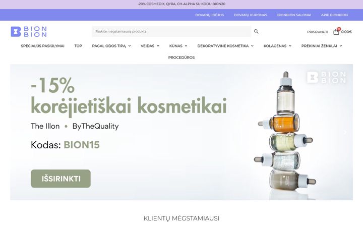 Screenshot di bionbion.lt