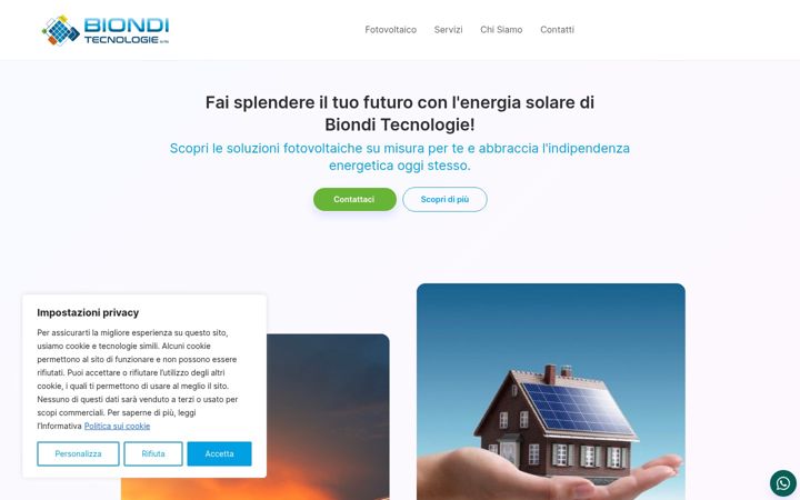 Screenshot of bionditecnologie.it