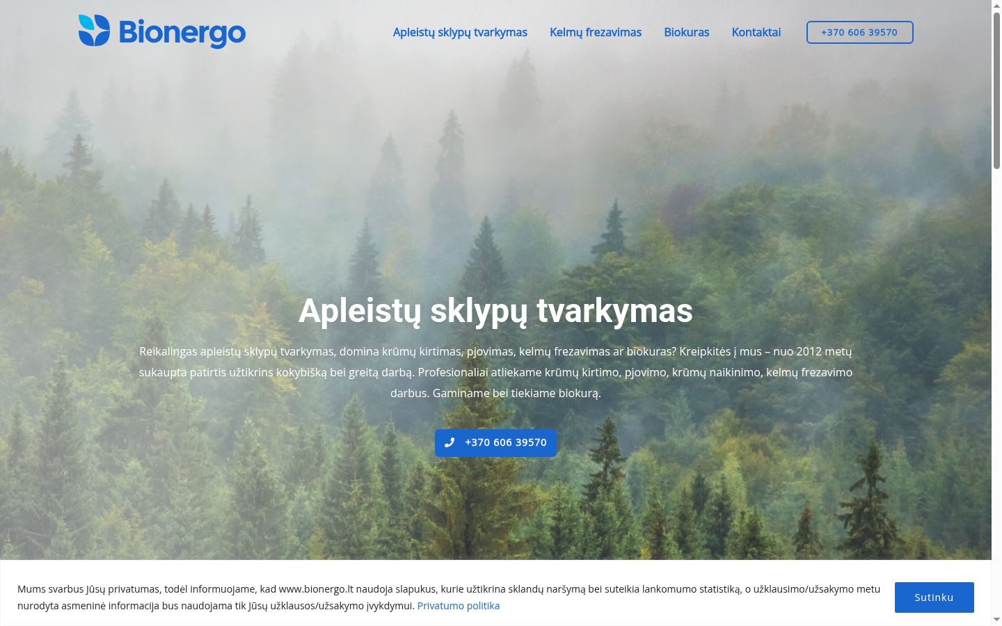 Screenshot del banner di consenso mostrato prima di qualsiasi interazione