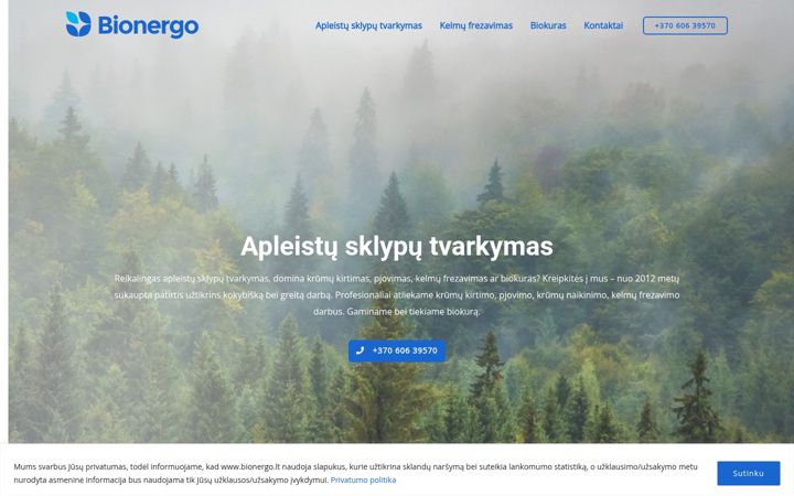 Screenshot di bionergo.lt
