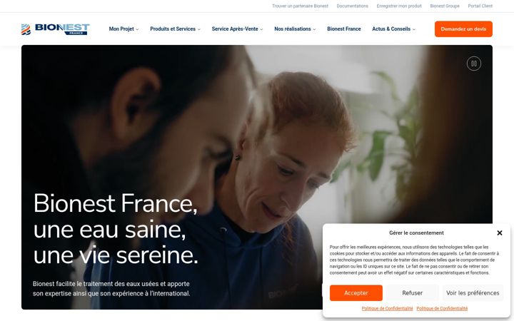 Screenshot von bionest-france.fr