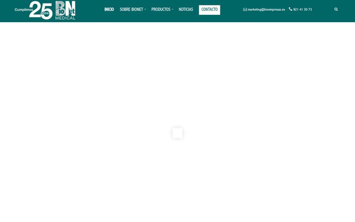Captura de ecrã de bionetmedical.es