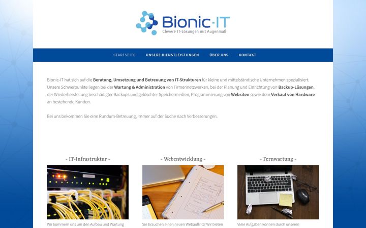 Screenshot of bionic-it.de