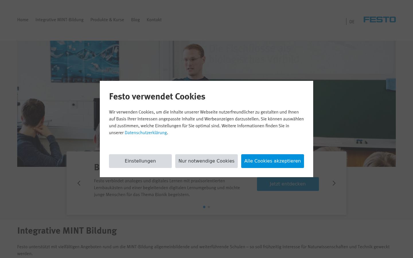 Screenshot tal-banner tal-kunsens muri qabel kwalunkwe interazzjoni