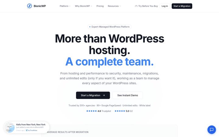 Screenshot of bionicwp.com