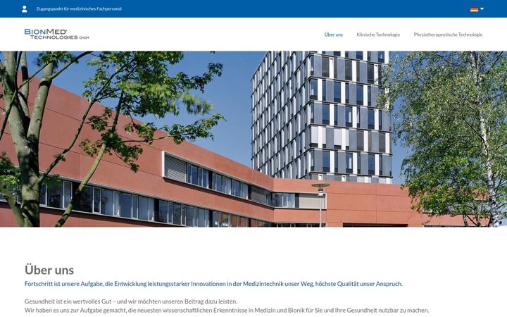 Skärmbild av bionmed.de