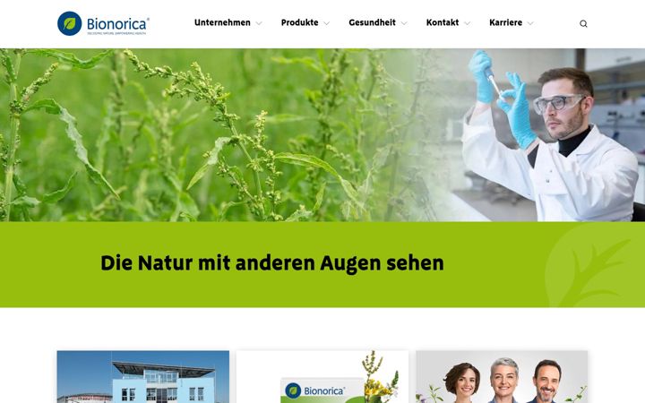 Screenshot of bionorica.de