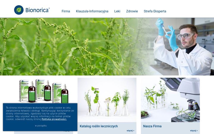 Screenshot of bionorica.pl