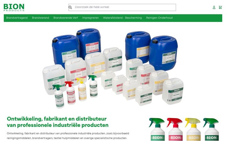 Screenshot of bionproducts.com