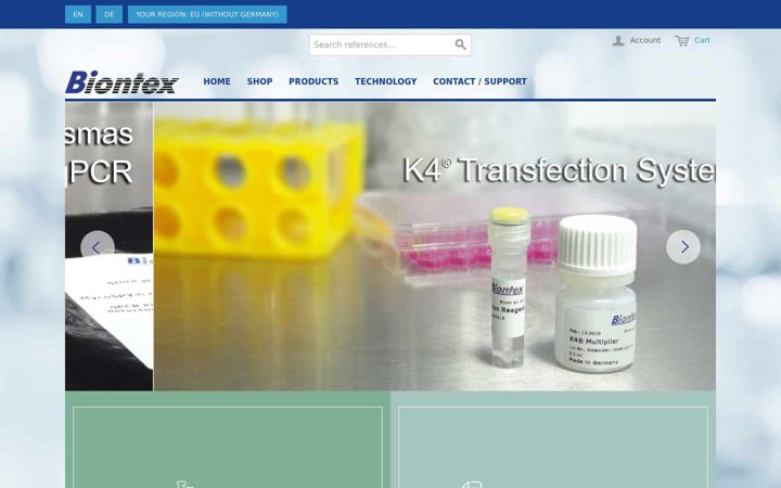 Screenshot of biontex.com