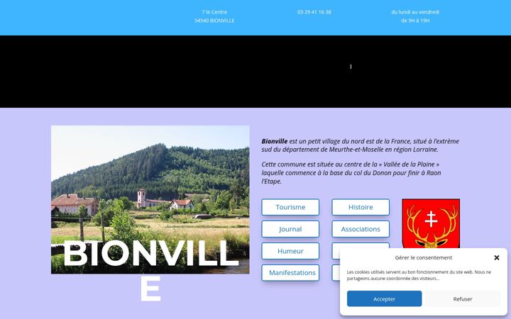 Screenshot of bionville.fr