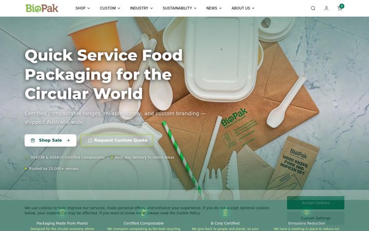 Screenshot of biopak.com