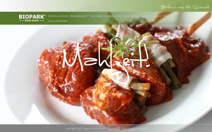 Screenshot of bioparkmarkt.eu