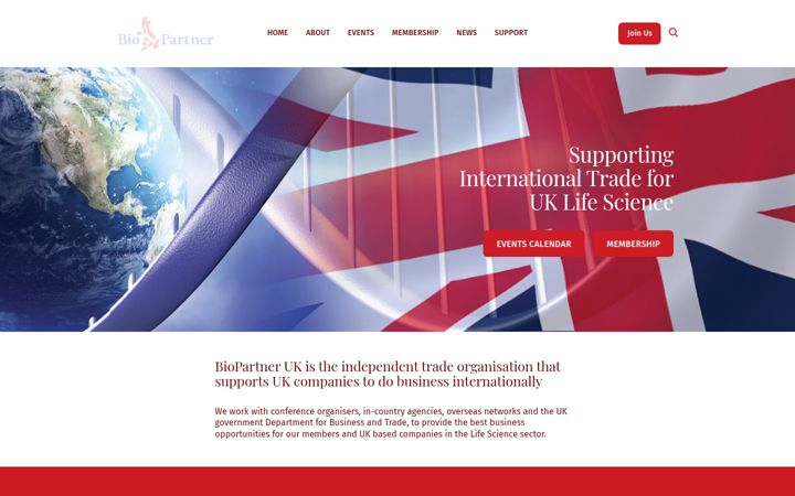 Screenshot of biopartner.co.uk
