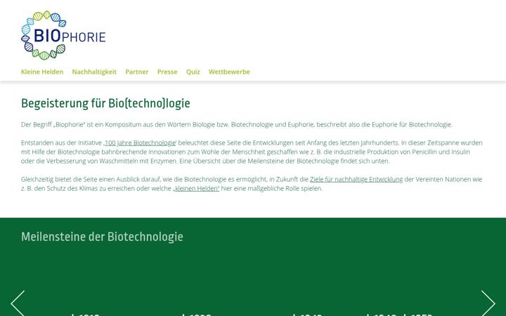Screenshot of biophorie.de