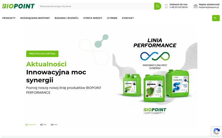 Skärmbild av biopoint.pl