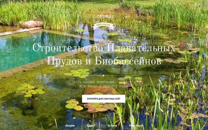 Screenshot of bioponds.ru