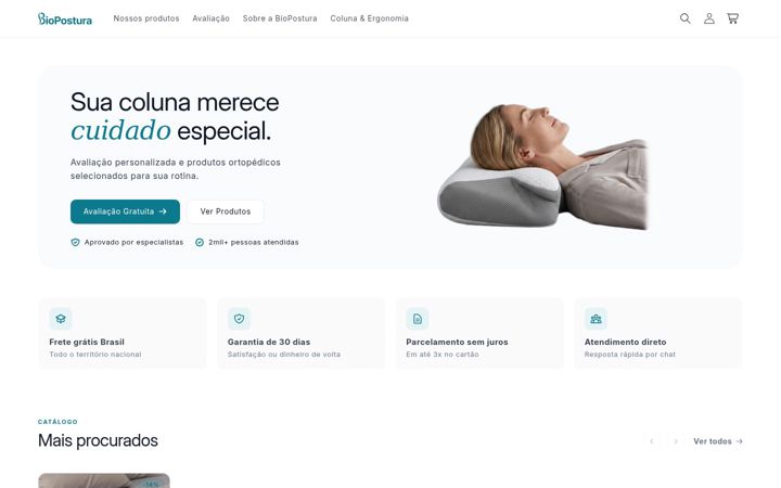 Screenshot of biopostura.com