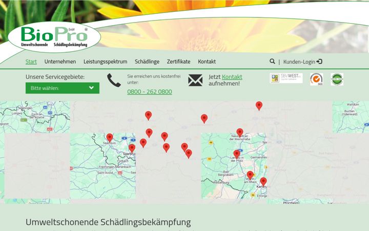 Screenshot of biopro-gmbh.de