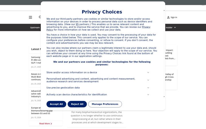 Screenshot of bioprocessintl.com