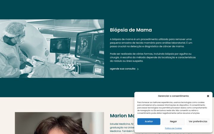 Screenshot of biopsiamama.com.br