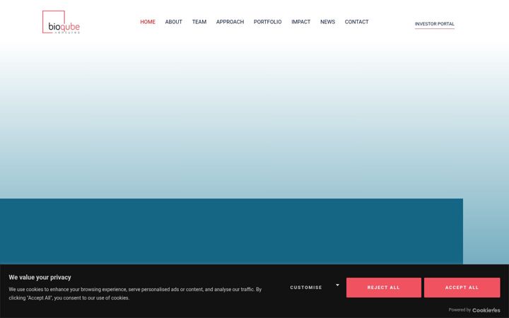Screenshot ta' bioqubeventures.com