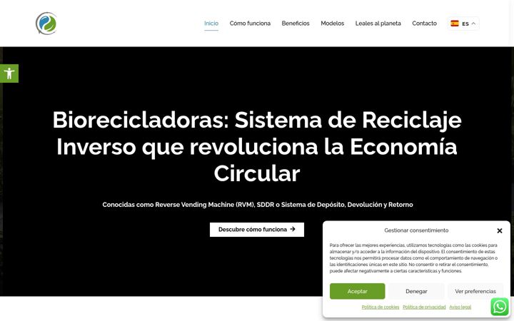 Screenshot of biorecicladoras.net
