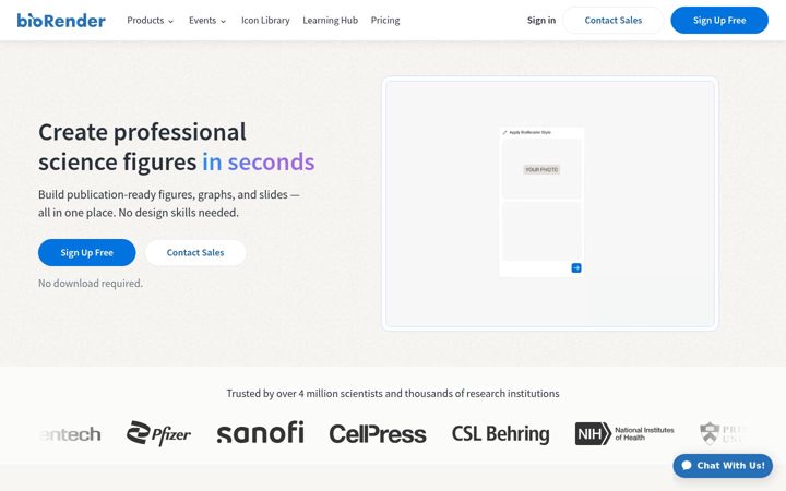 Capture d'écran de biorender.com