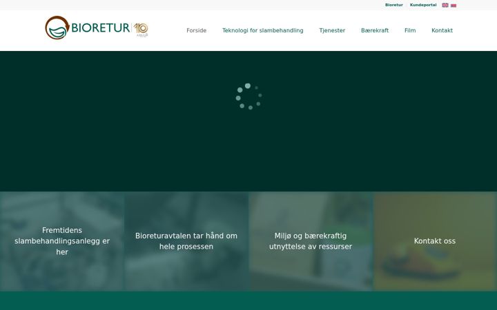 Captura de pantalla de bioretur.no