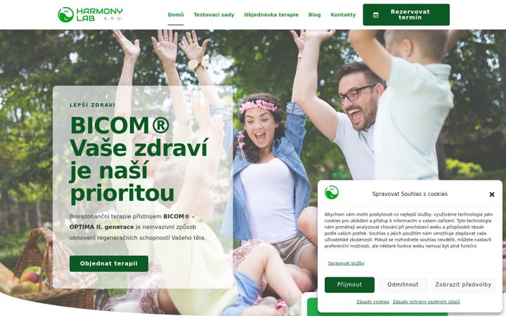 Captura de pantalla de biorezonancniterapie.eu