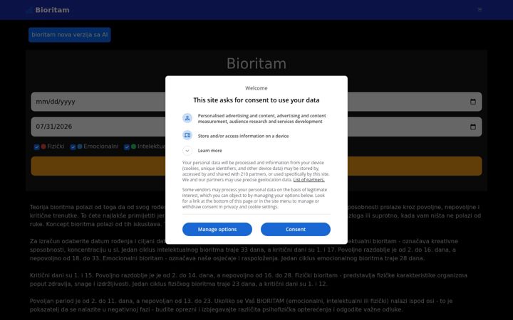 Screenshot of bioritam.net