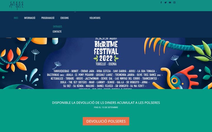 Screenshot of bioritmefestival.org