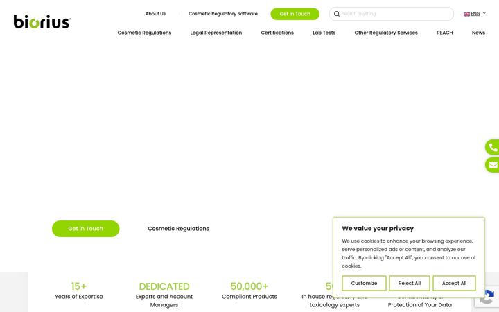 Screenshot του biorius.com