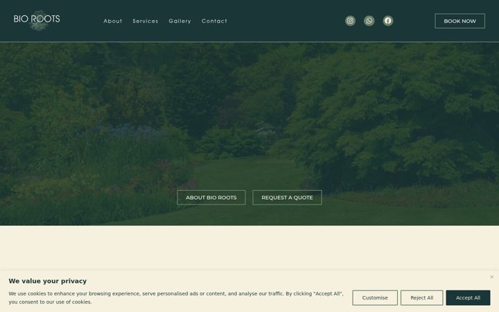 Screenshot του biorootsgardening.co.uk