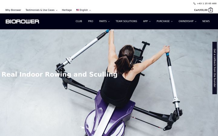 Screenshot of biorower.com