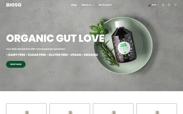 Screenshot of biosa.co.nz