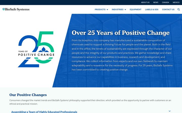 Screenshot of biosafesystems.com