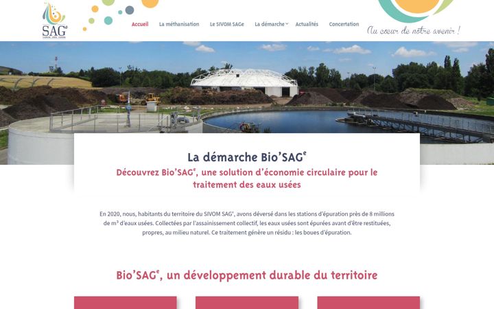 Screenshot stránky biosage-saudrune.fr