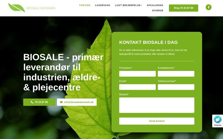 Zrzut ekranu biosaledanmark.dk